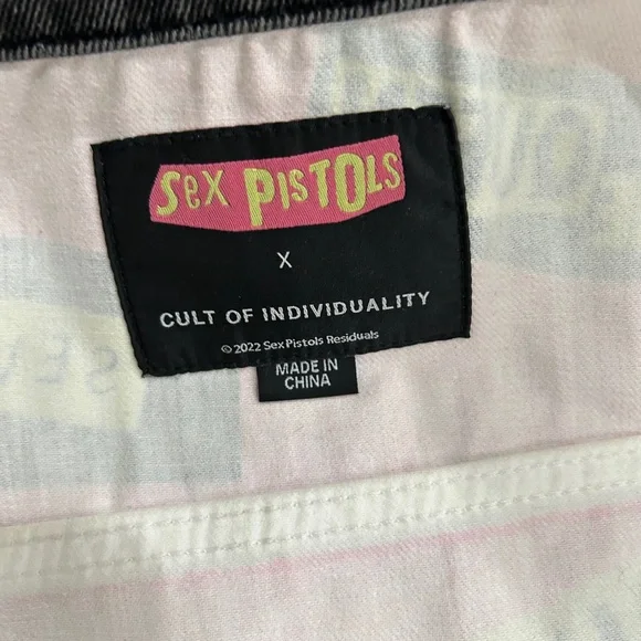 Cult of Individuality Sex Pistols denim jacket. one sz vest rock rocker Bollocks - Picture 5 of 9